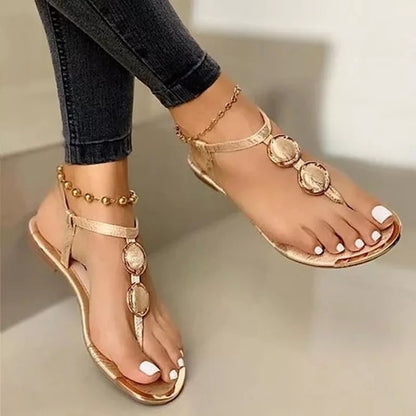 Sandales Élégantes à Bijoux Ronds - Molinse