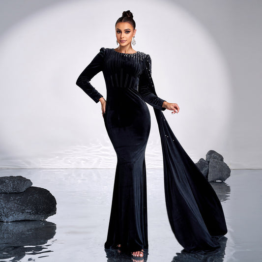 Robe de soirée en velours - Molinse
