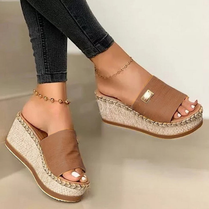 Tongs à Semelle Compensée pour Femme - Molinse
