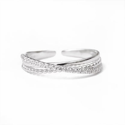Bague Croix avec Diamant Brillant - Molinse