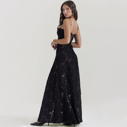 Katy™ | Robe Satinée à Dos Lacé - Élégance Romantique et Confort Luxueux - Molinse