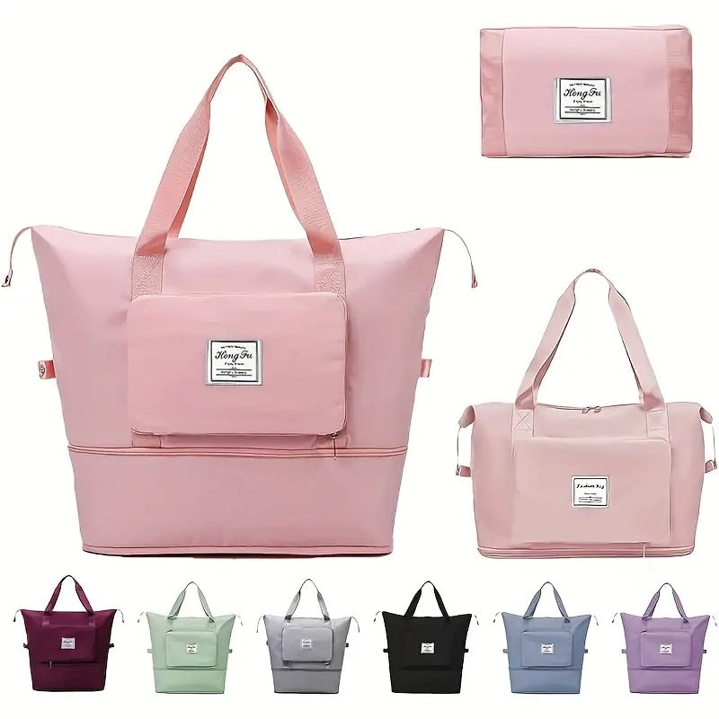 Sac De Voyage Pliable Cocoletti 40L - Sac Cabine, Séparation Humide/sec, Support Valise, Noir, Grande Capacité